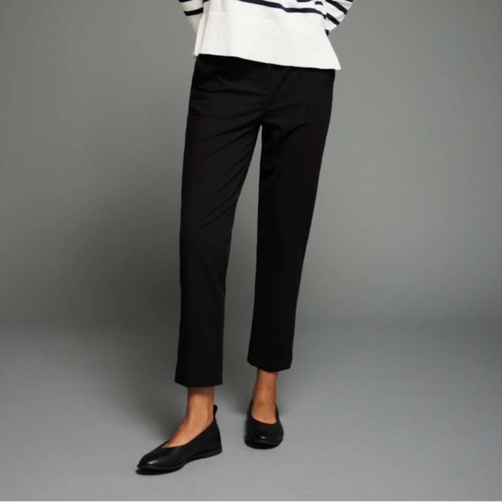 Women's Kit and Ace Black Slim Fit Pleated Trousers Size 12